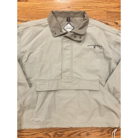 VTG Michigan State Jacket Gear For Sports Spartans Men's XL Made Korea Pullover - Picture 1 of 11